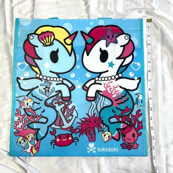 Loungefly Tokidoki Mermicorno Buds Sea Punks Reusable Tote Bag Mermaid Unicorn - Picture 1 of 7